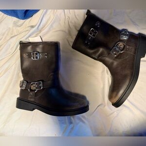 Zara Brown biker Boots